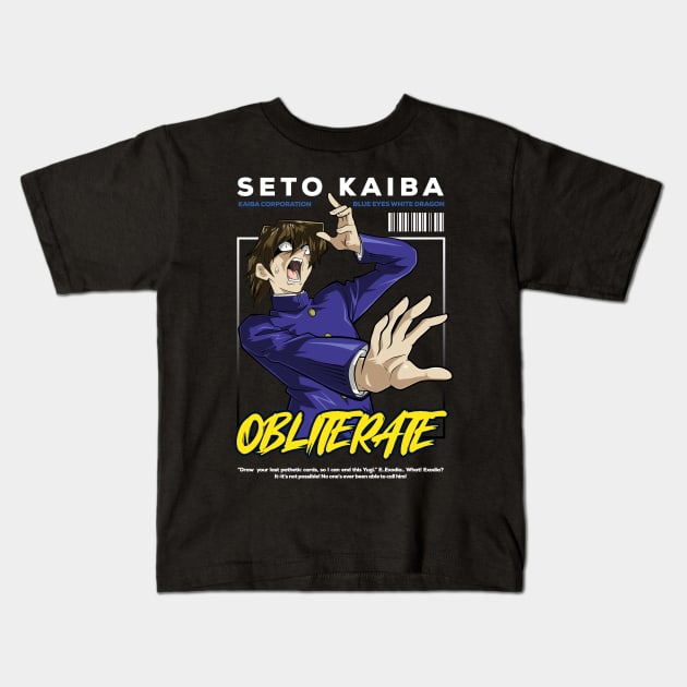 Kaiba Obliterate Kids T-Shirt by DeathAnarchy